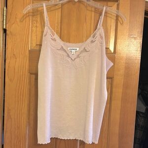 Express Women's Cream Lace Cami Top
